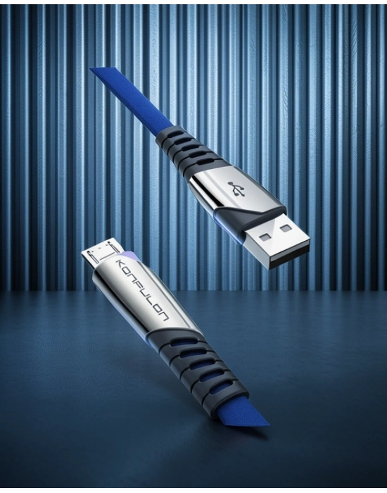 Dc16 Micro Usb Kablo 1m 2.4a - Mavi