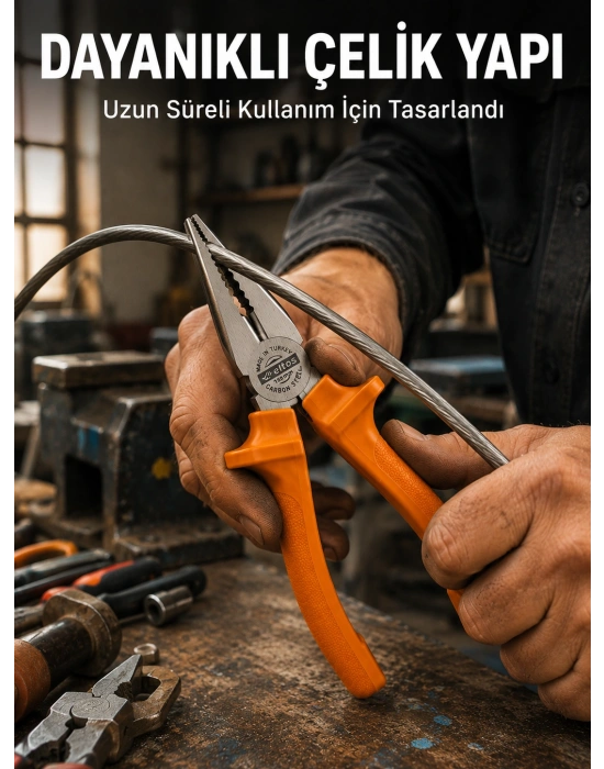 Dövme Çelik Pense Ergonomik Kaymaz Saplı El Aleti