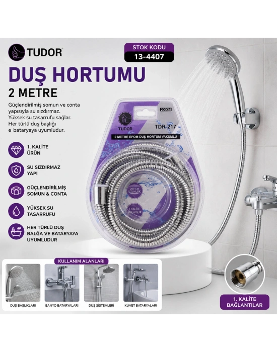 Duş Hortumu 200CM Vakumlu Ambalaj