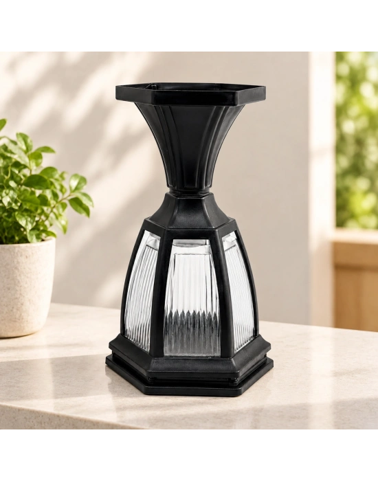 E27 60W IP44 Siyah Set Üstü Bahçe-Balkon Sokak Lambası
