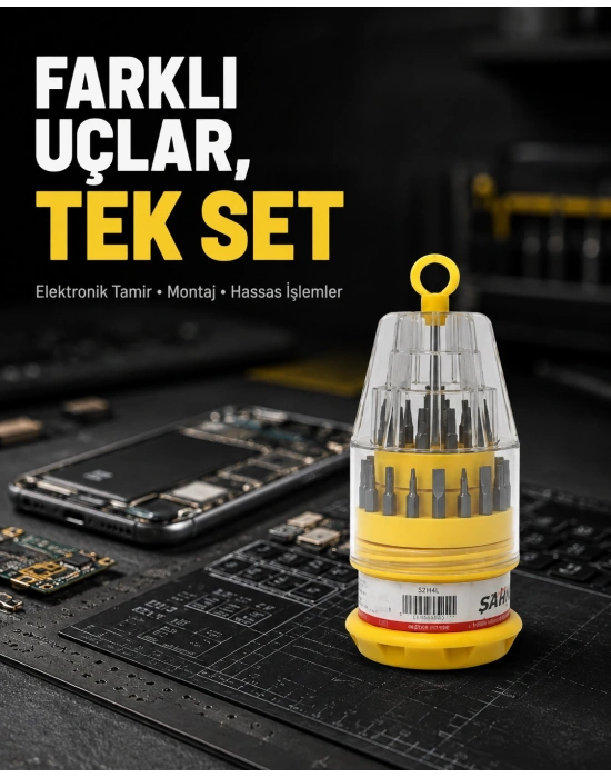 Elektronik Tamir Tornavida Seti Ateşe Dayanıklı ve Ergonomik