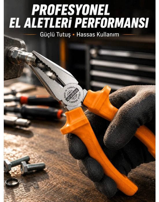 Ergonomik Saplı Hassas Kavrama Dövme Çelik Pense