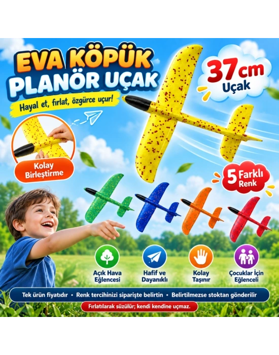 Eva Siyah Başlıklı Uçak 37 cm