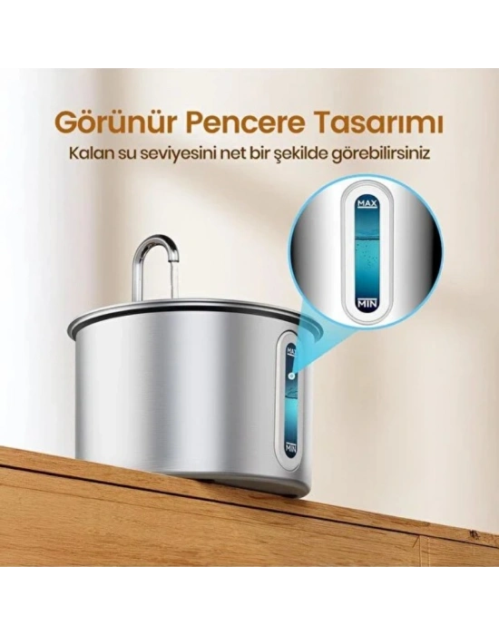 Evcil Hayvan Su Pınarı - Paslanmaz Çelik - 2.2 Litre Kapasite