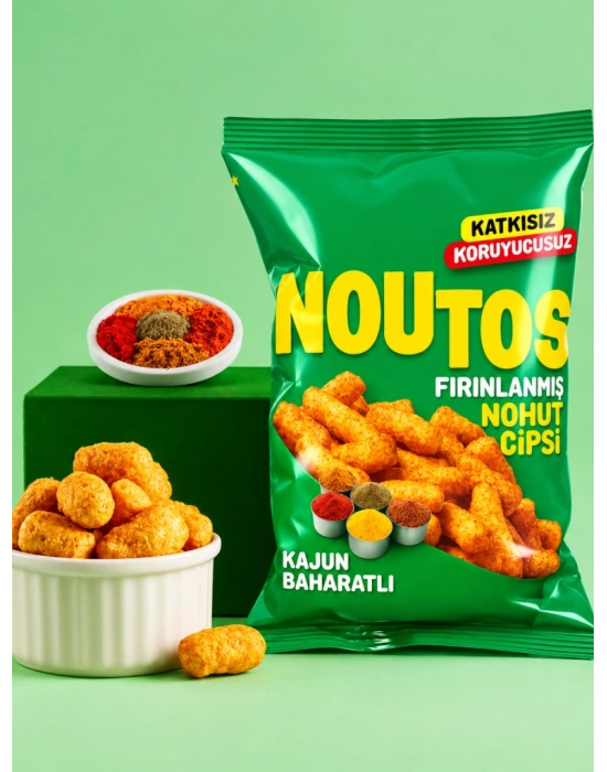 Fırın Nohut Cipsi 55 Gr Kajun Baharatlı