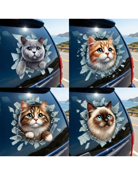 Fulcar Kedi Tasarımlı Araç Stickerı