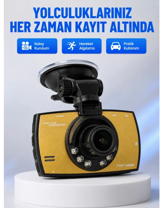 Full HD Araç Kamerası G Sensor Gece Görüşlü Dash Cam