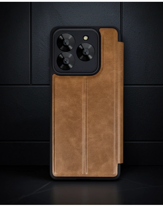 General Mobile Era 30 Kılıf Flip Cover - Taba
