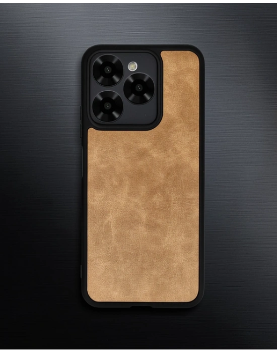 General Mobile Era 50 Kılıf Aras Deri Kapak - Taba