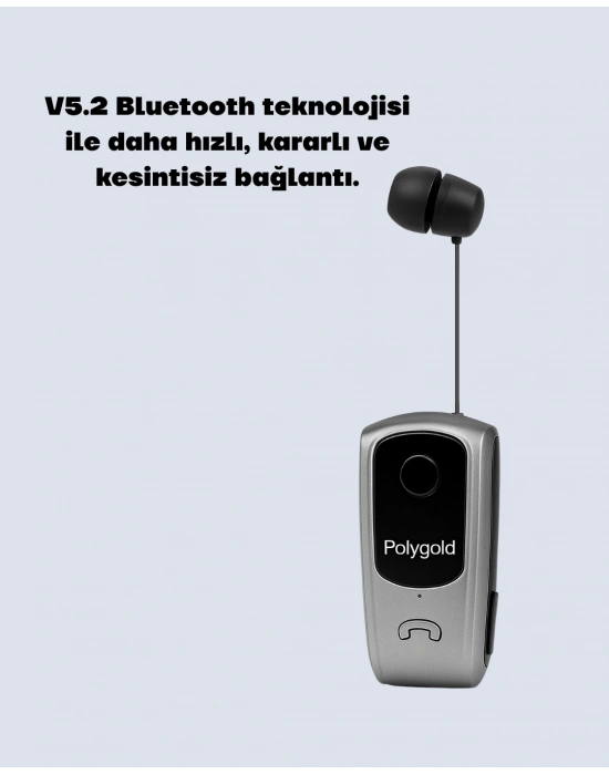 Geri Çekilebilir Kablolu Bluetooth İş Kulaklığı