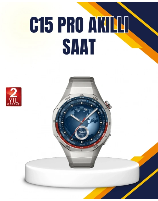 Gümüş Akıllı Saat 46mm Kasa
