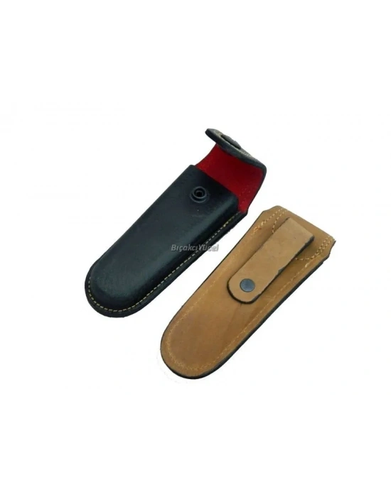 Hakiki Deri Çakı Kılıfı No:4 - 14 cm, Kemerlikli