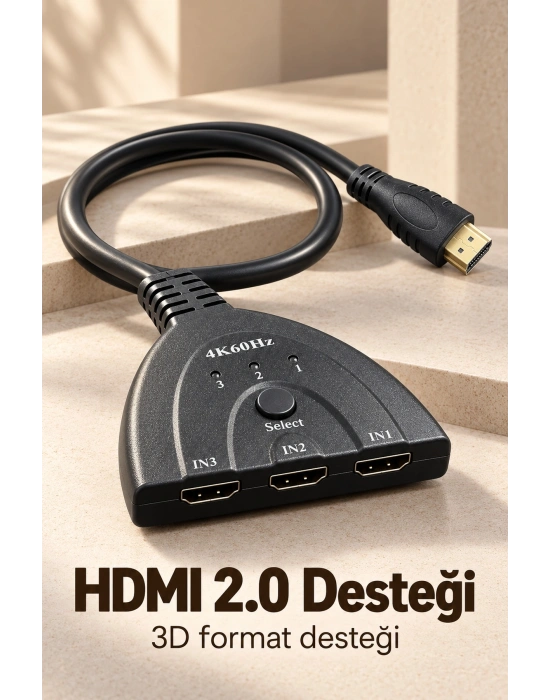 HDMI Switch 2.0 ve 3D Format Destekli