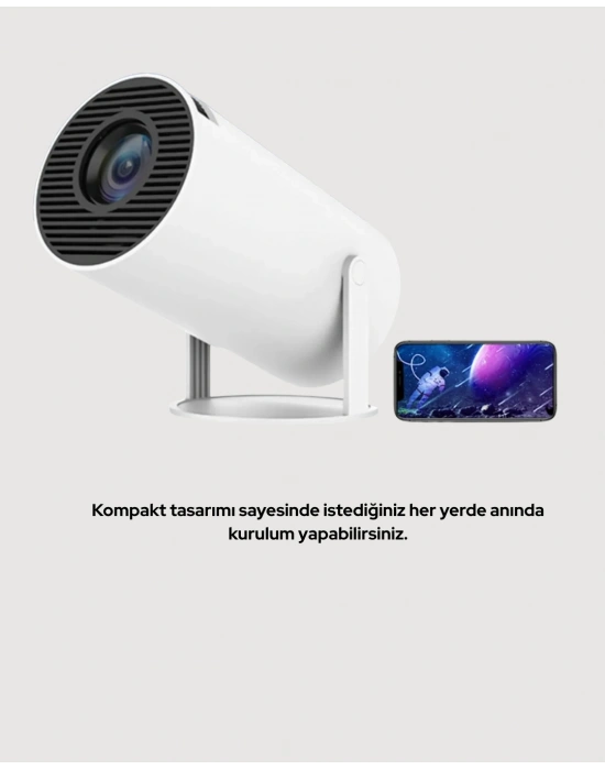 HDMI ve USB Girişli Uzun Ömürlü Ampullü Projeksiyon