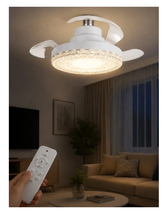 Hiva HV-501 Gizli Pervaneli LED Ampul-Tavan Vantilatörü
