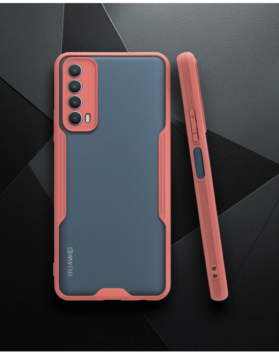 Huawei P Smart 2021 Kılıf Platin Silikon - Pembe