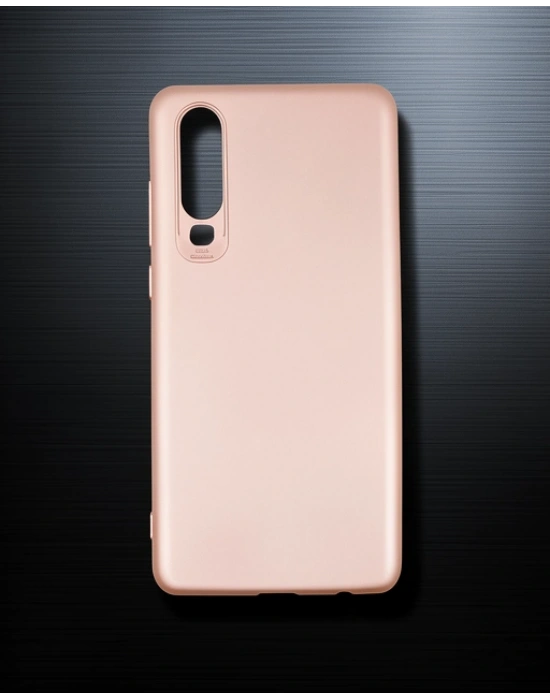 Huawei P30 Kılıf First Silikon - Rose Gold