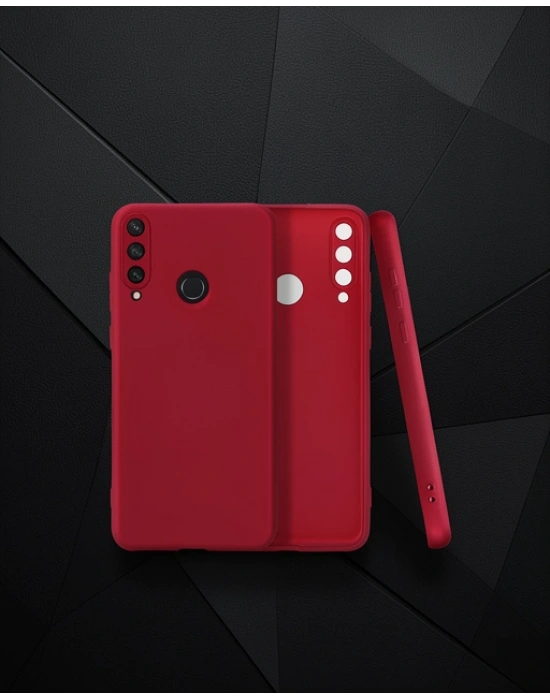 Huawei Y6p Kılıf First Silikon - Bordo