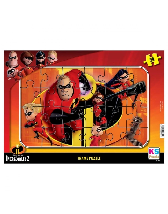 INC 704 Incredibles 2 Frame Puzzle 24 Parça