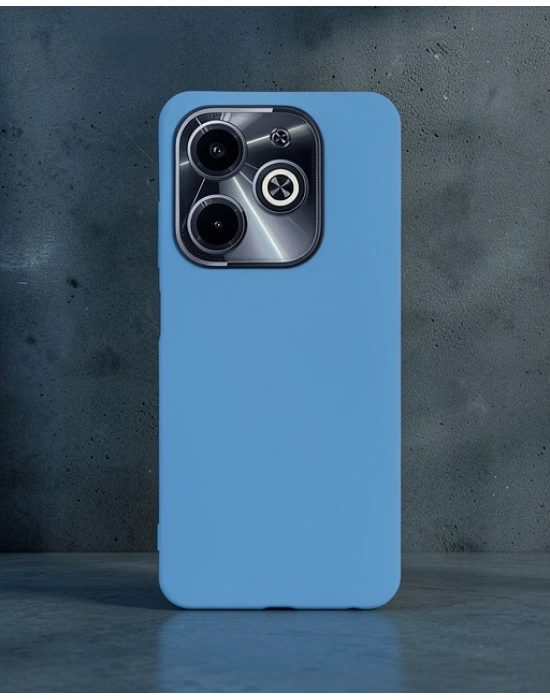 İnfinix Hot 40i Kılıf First Silikon - Mavi