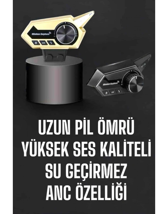 Intercom Kask Kulaklığı ANC Özelliği Yüksek Ses Kaliteli Bluetooth Kulaklık