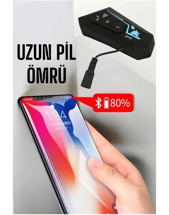 İnterkom Intercom Kask Kulaklık Bt22 Bluetooth Motosiklet Kulaklık 5.0 Bluetooth