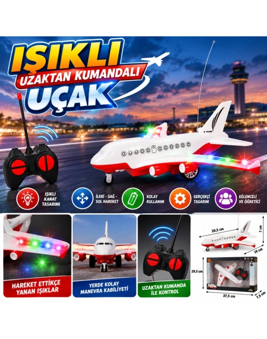 Işıklı Uzaktan Kumandalı Uçak