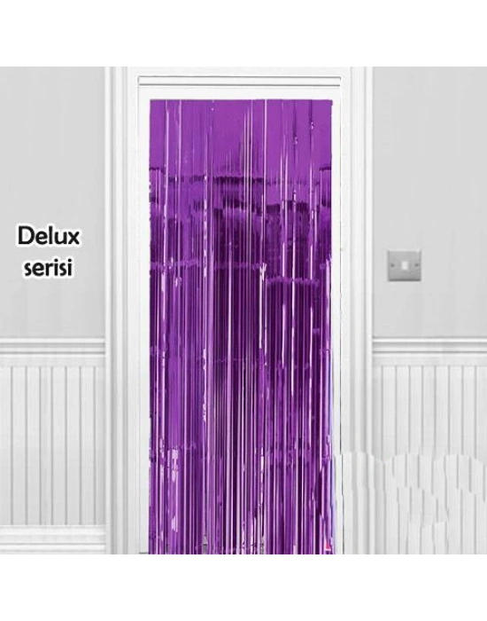 Işıltılı Duvar ve Kapı Perdesi Mor Renk 90x200 cm