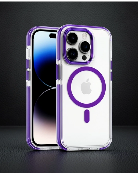 Joko Apple İphone 14 Pro Bella Magsafe Kapak - Derin Mor