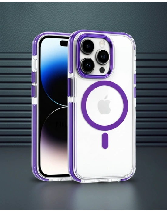 Joko Apple İphone 15 Pro Max Bella Magsafe Kapak - Derin Mor