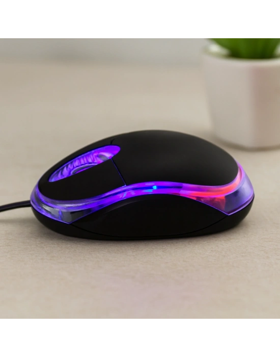 Kablolu Optik Mouse 1200 DPI Siyah (USB, 110 cm)