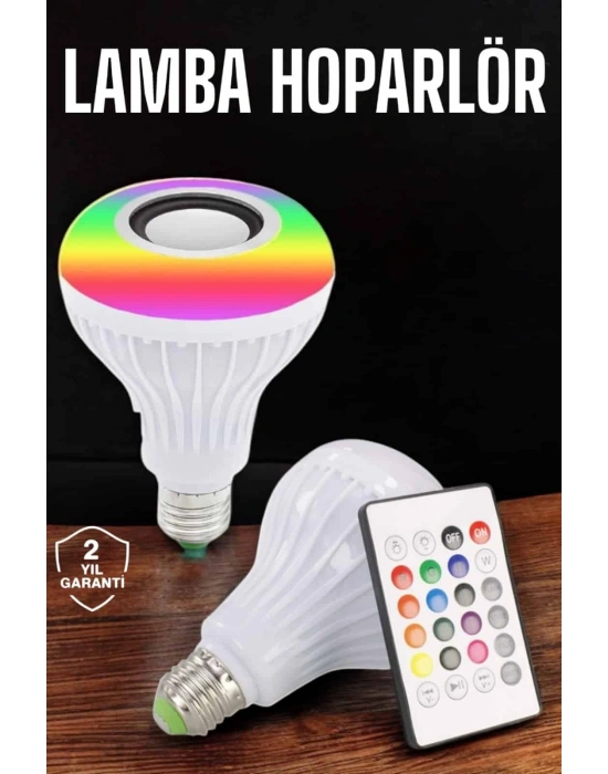 Kablosuz Bluetooth Hoparlör Led Lamba