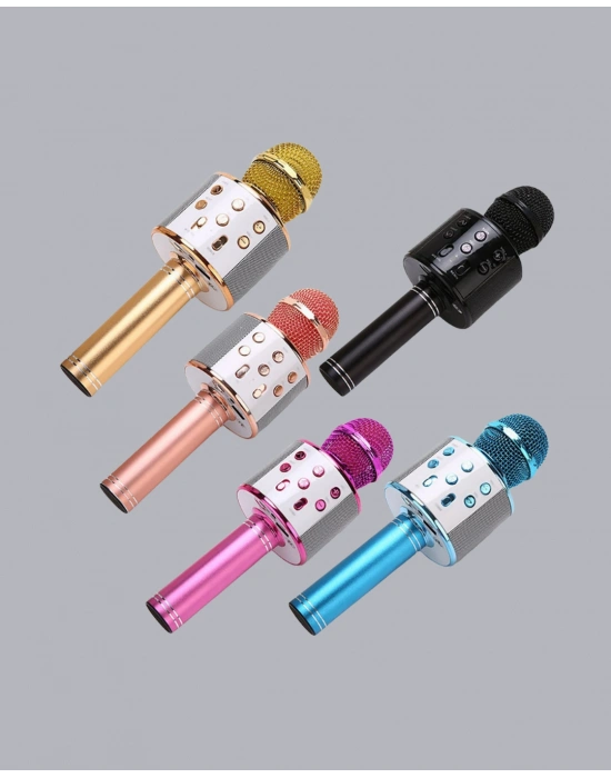 Kablosuz Bluetooth Karaoke Mikrofon Yankı Efektli