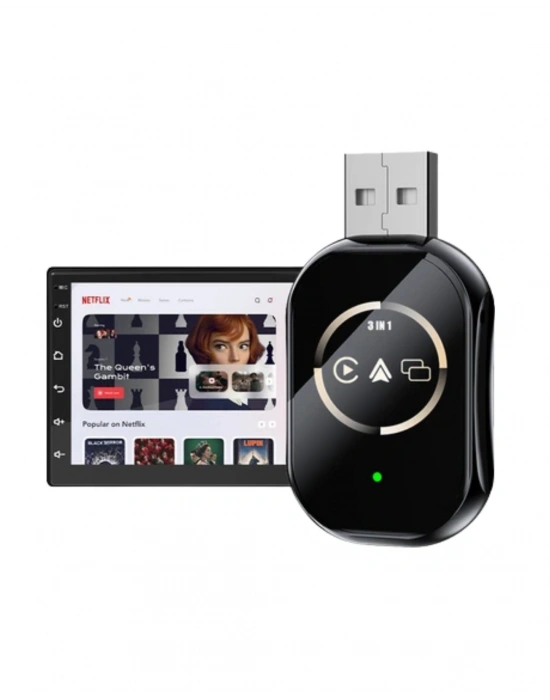 Kablosuz CarPlay Android Auto Adaptörü Otomatik Eşleşme
