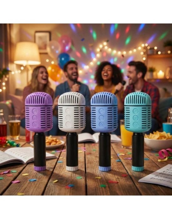 Kablosuz Hoparlörlü Karaoke Mikrofonu
