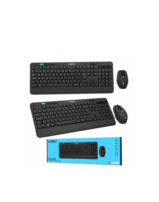 Kablosuz Klavye Mouse Seti (USB, Sessiz, Q Klavye)