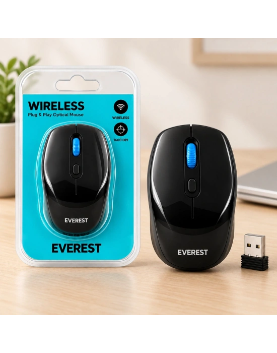 Kablosuz Optik Mouse Siyah Lacivert