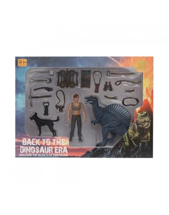 Kadın Figürlü Dinozor Set