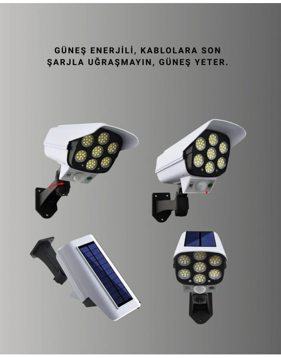 Kamera Görünümlü Bahçe Lamba