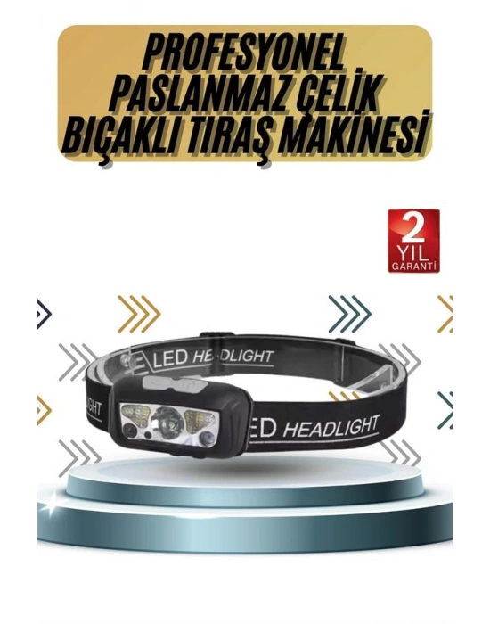 Kamp Lambası Kafa Feneri Kafa Lambası Ayarlanabilir Sensörlü Şarjlı