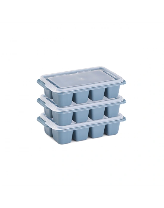 Kapaklı Plastik 3lü Mini Küp Buzluk