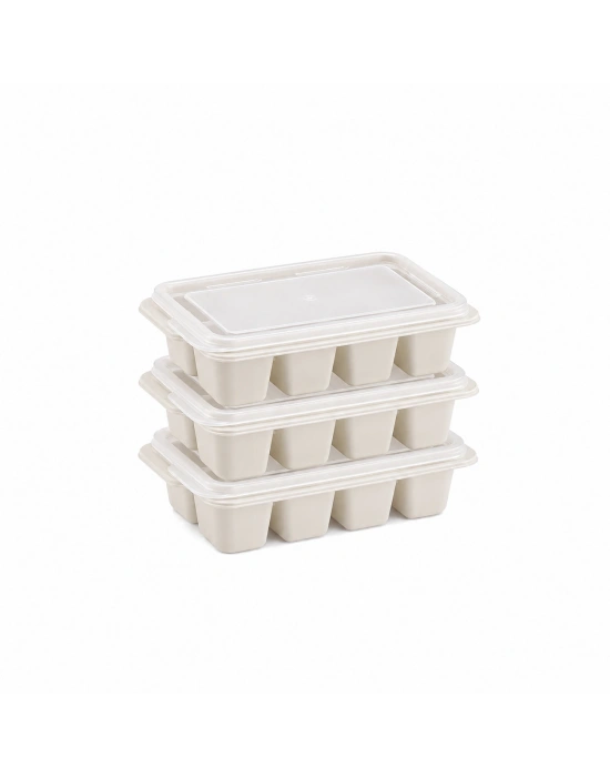 Kapaklı Plastik 3lü Mini Küp Buzluk