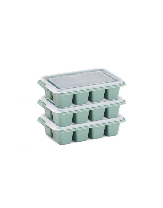 Kapaklı Plastik 3lü Mini Küp Buzluk