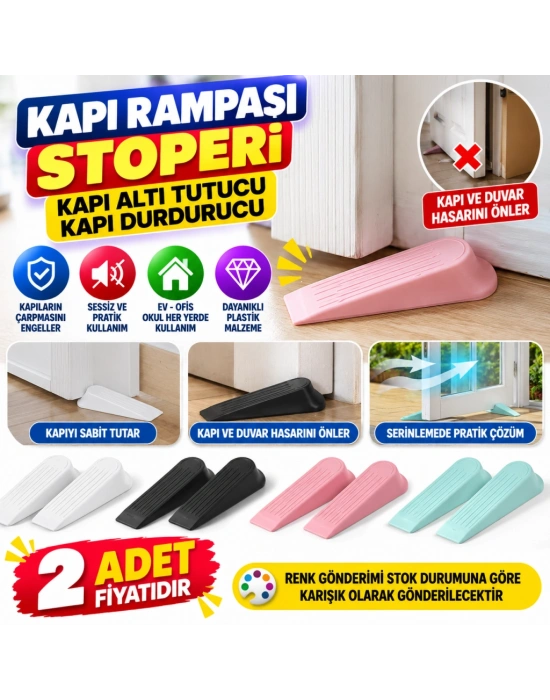 Kapı Rampası Stoperi Kapı Altı Tutucu Kapı Durdurucu (2 Adet)