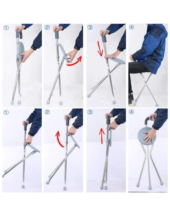 Katlanabilir Baston Sandalye - Oturaklı - 88 cm