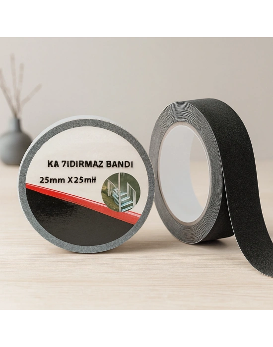 Kaydırmaz Bant 25mm x 25m Siyah
