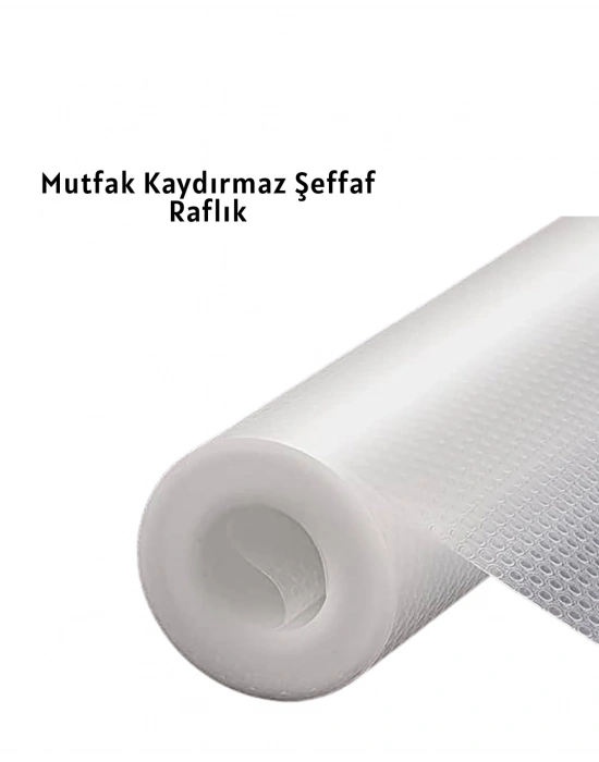 kaydırmaz şeffaf raflık