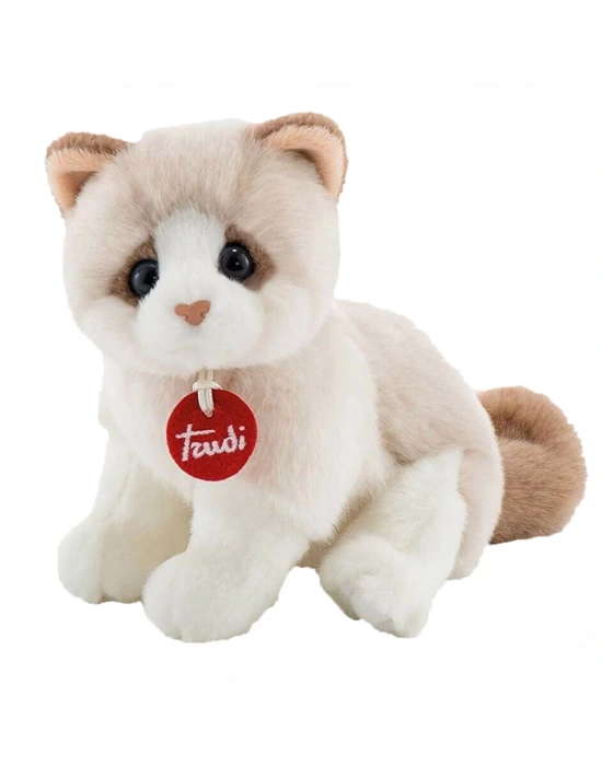 Kitty Peluş Beyaz Bej Kedi 20 cm