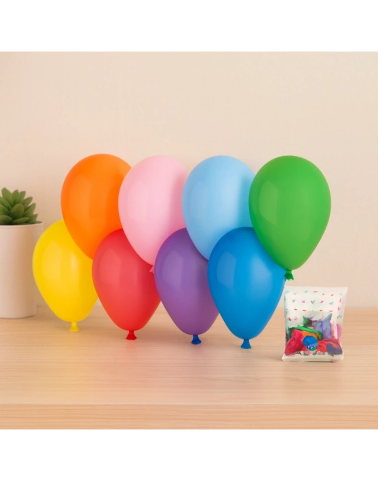 Klasik Renkli Lateks Balon 100lü