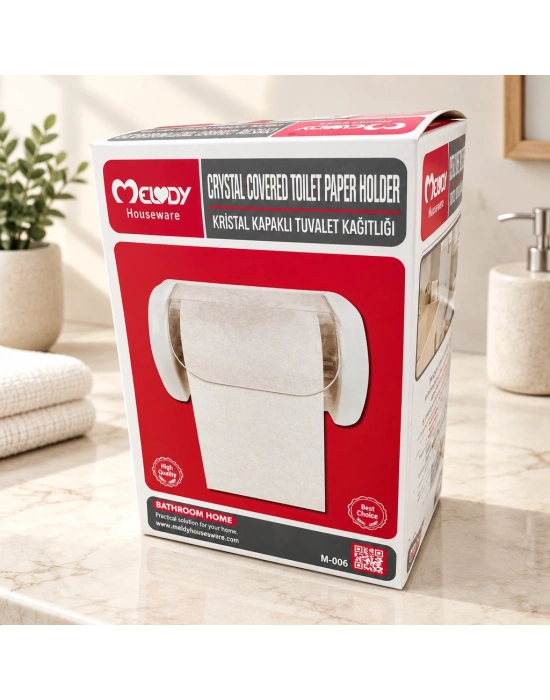 Kristal Kapaklı WC Kağıtlığı